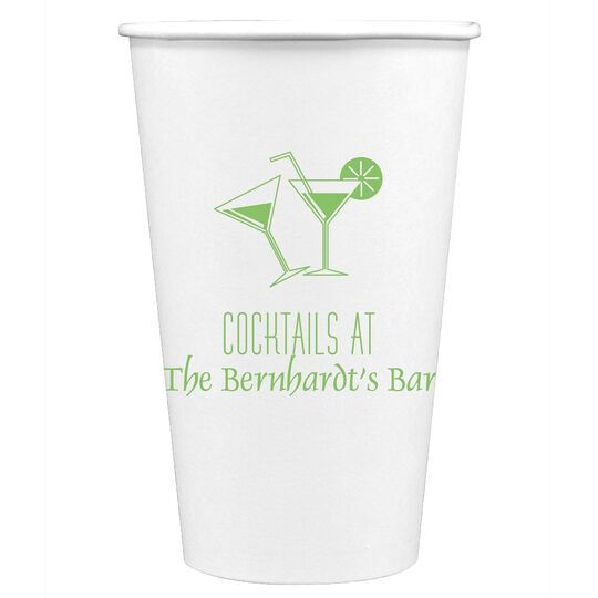 Cocktail Glasses Paper Coffee Cups